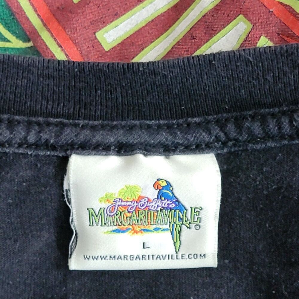 Vintage Jimmy Buffett Margaritaville T-Shirt Mens Large Black Imported Tequila - Picture 9 of 10